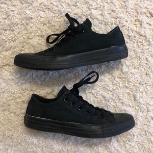 Low top all black converse